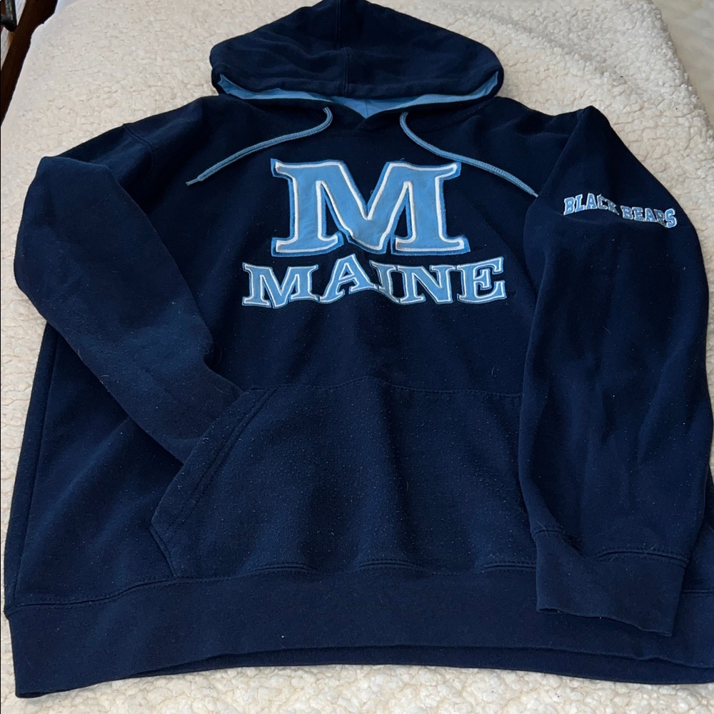 Navy Blue 'UMaine' Hoodie, size L
